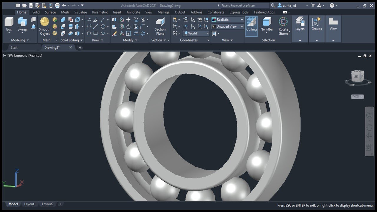 Tutorial AutoCAD Balero en 3D 🔩⚙⚙
