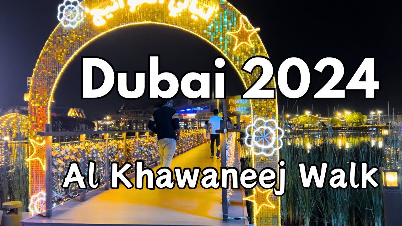 Discovering Al Khawaneej Walk: Dubai's Vibrant Community Hub | Walking Tour | Night View