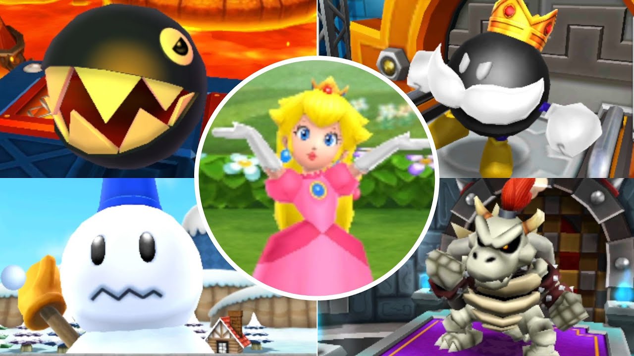 Mario Party: Island Tour // All Bosses (Peach - No Damage)