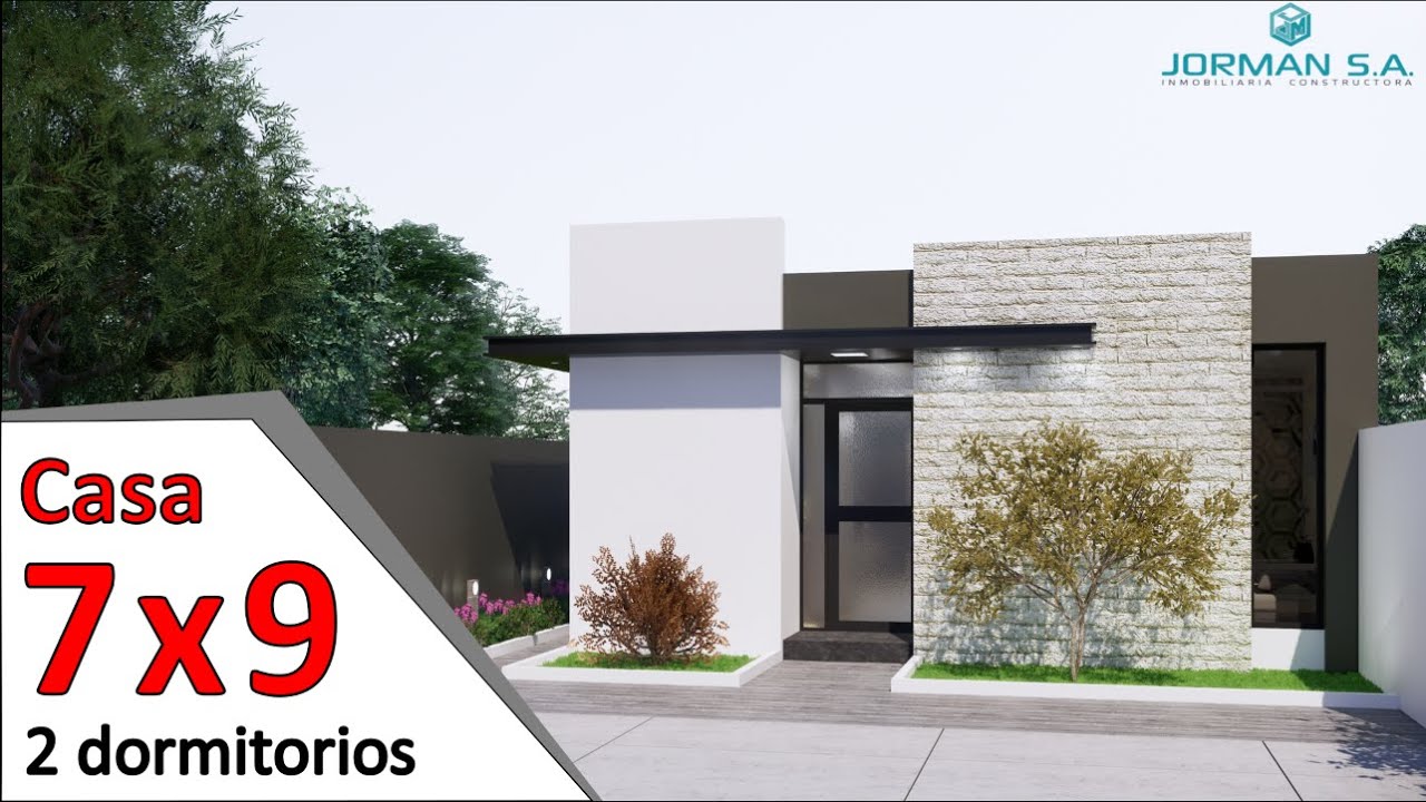 modelos de casas peque&ntilde;as y bonitas (Casa 7x9 metros)