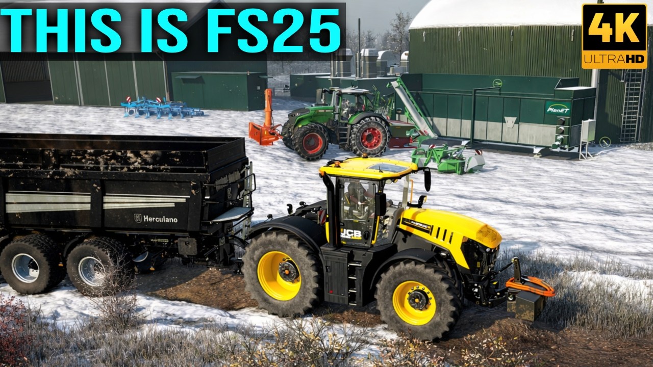 I Turned FS25 Into a Snowy Winter Harvest ❄️ Reshade
