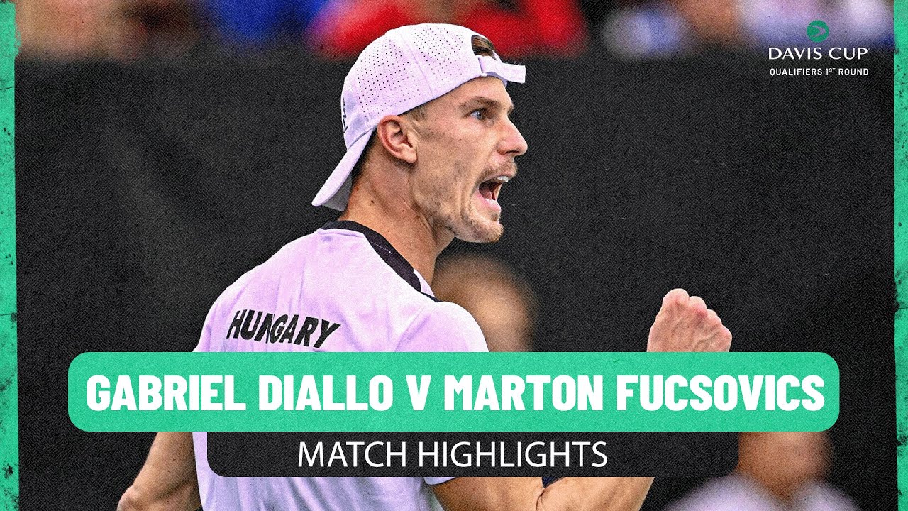 Gabriel Diallo v Marton Fucsovics | Canada v Hungary | 2025 Davis Cup Qualifiers Match Highlights