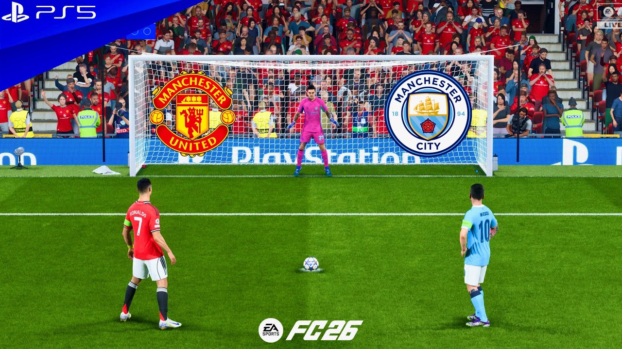 MANCHESTER UNITED VS MANCHESTER CITY | UCL FINAL | RONALDO VS MESSI | FC 26 PENALTY SHOOTOUT - PS5