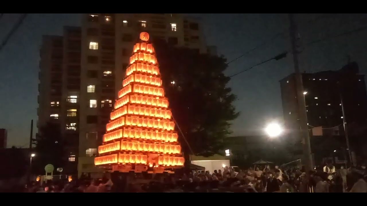 戸畑祇園大山笠2023　提灯山　令和5年7月21日晩　福岡県北九州市戸畑区