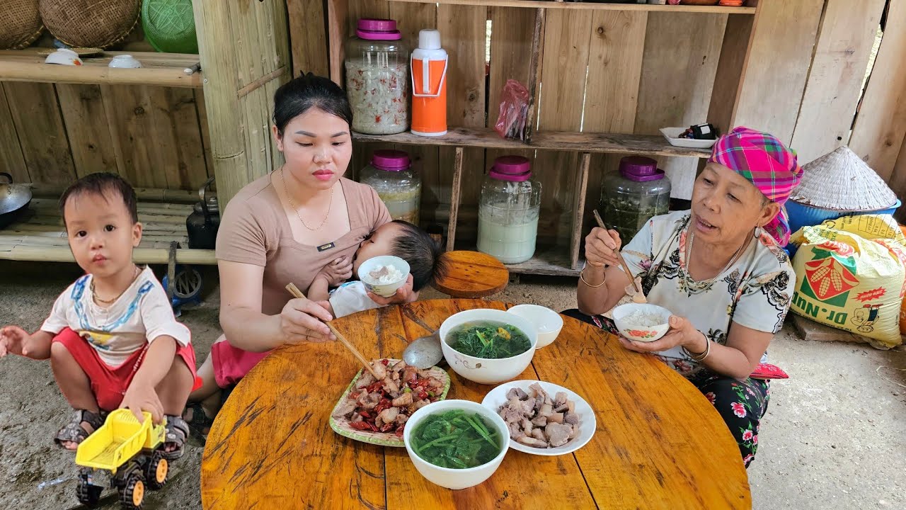Harvesting sweet peppers Goes to the market sell - Cooking | Hà Tòn Chài