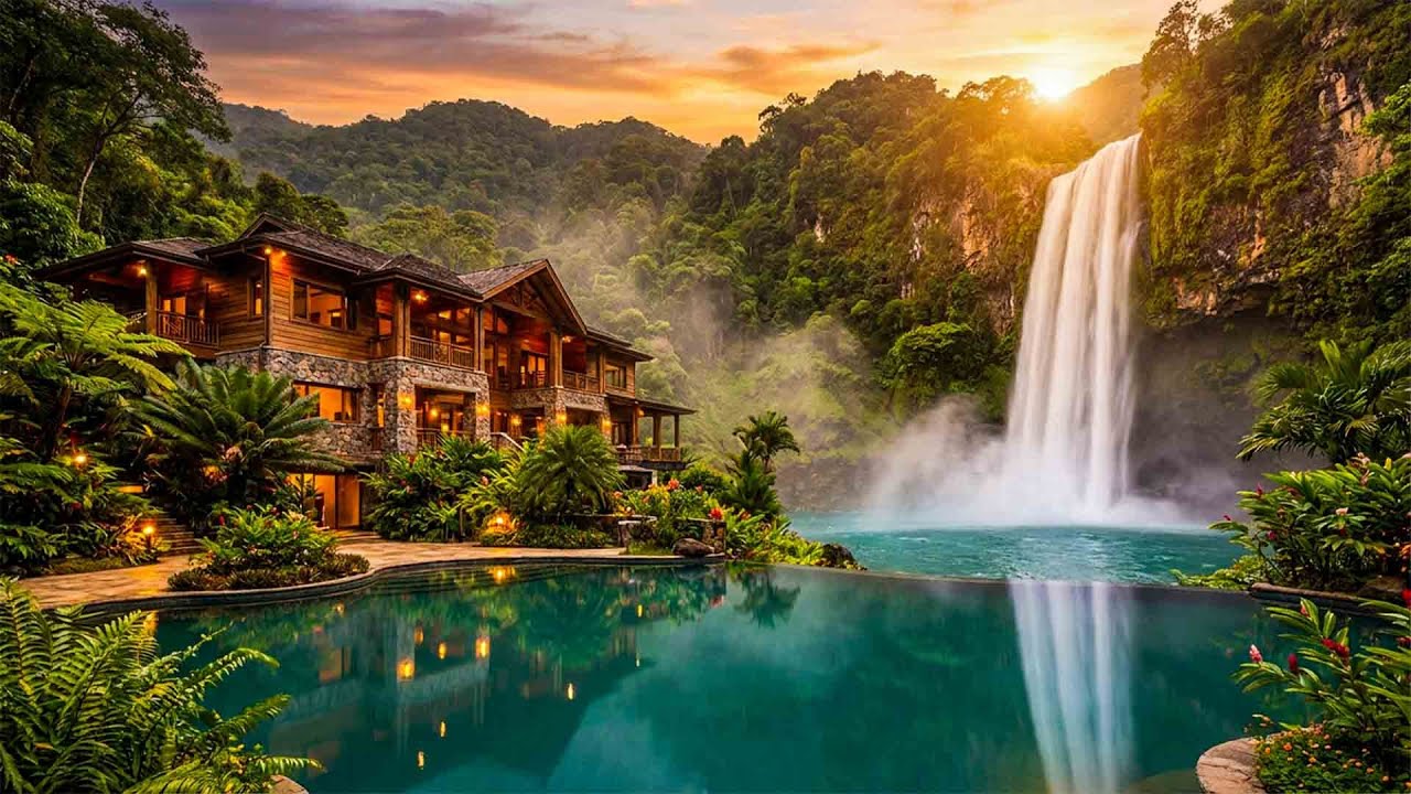 The Crystal Lakes of the Emerald Valley 🌿💧 | Calming River Sounds & Forest Birds for Focus