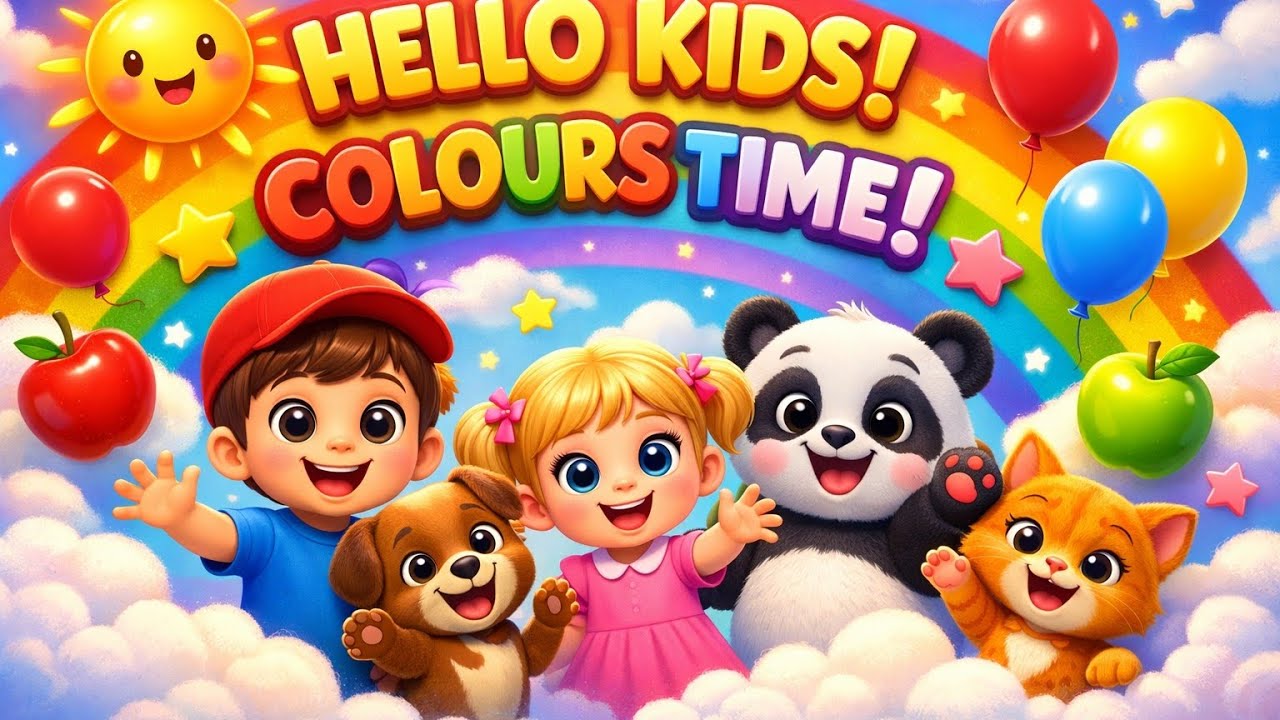 Baby & Toddler Colors 🌈 | Hello Kids Educational Video | Fun Colors Song for Little Ones.....