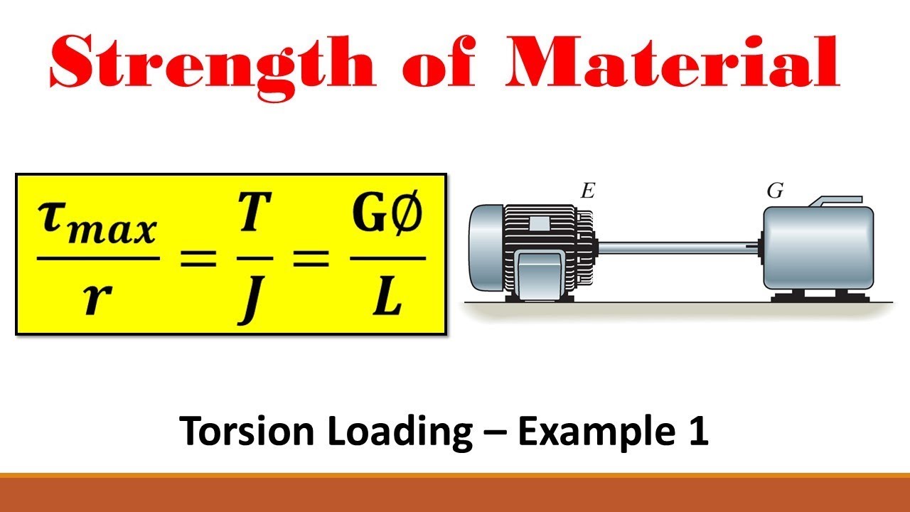 Strength of Materials (Part 12: Example using the General Torsion Equation)