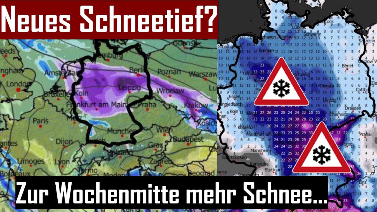UPDATE zu SCHNEE und GLÄTTE⚠️ - Neue SCHNEEFÄLLE am MITTWOCH und DONNERSTAG🌨️