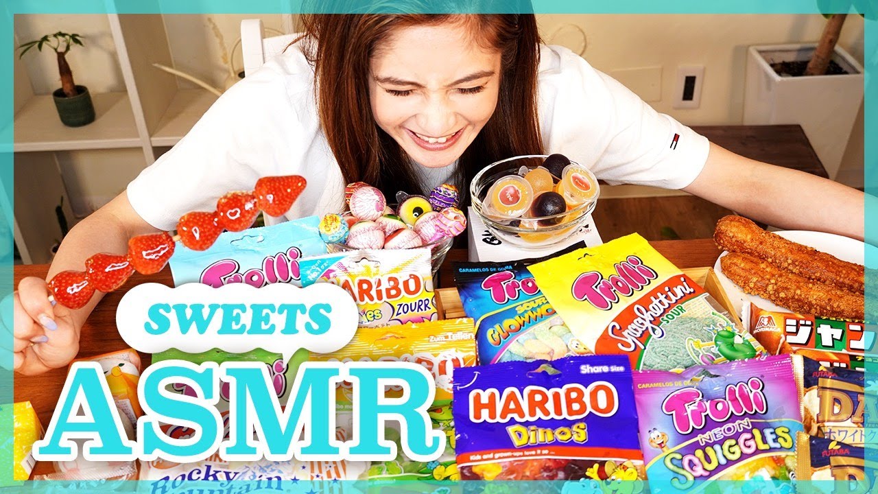 【ASMR】海外のかわいいお菓子を食べてみた🍭🍬🍪【咀嚼音】｜SWEETS ASMR👂 CANDY,ICECREAM,MARSHMALLOW,MOCHI,GUMMY