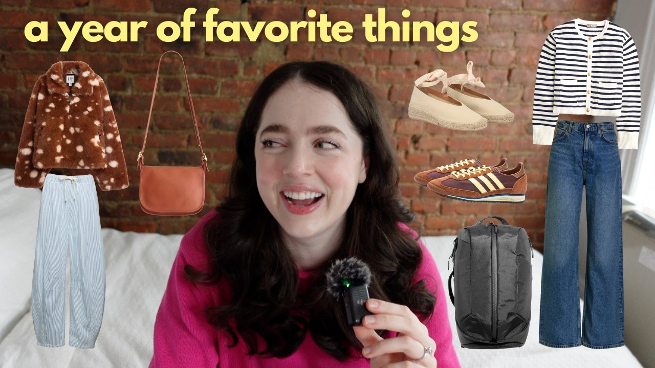 2025 favorites! my most worn pieces in my closet, running favs, and some cool things I did this year