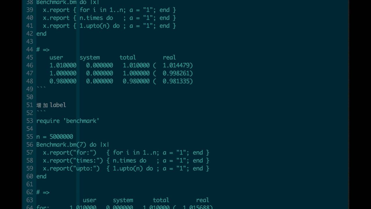 how to use benchmark in ruby