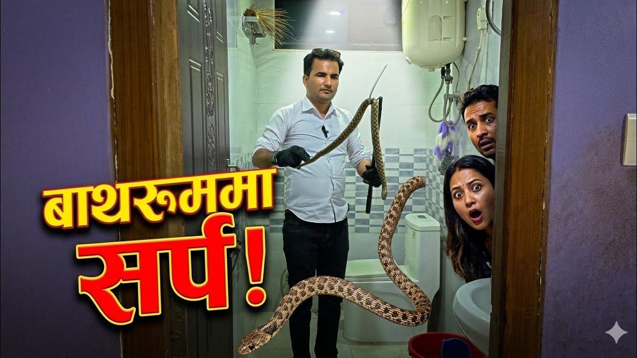 🐍😱 बाथरूम भित्र अचानक देखियो खतरनाक सर्प! यसरी गरियो उद्धार | Snake Rescue in Bathroom