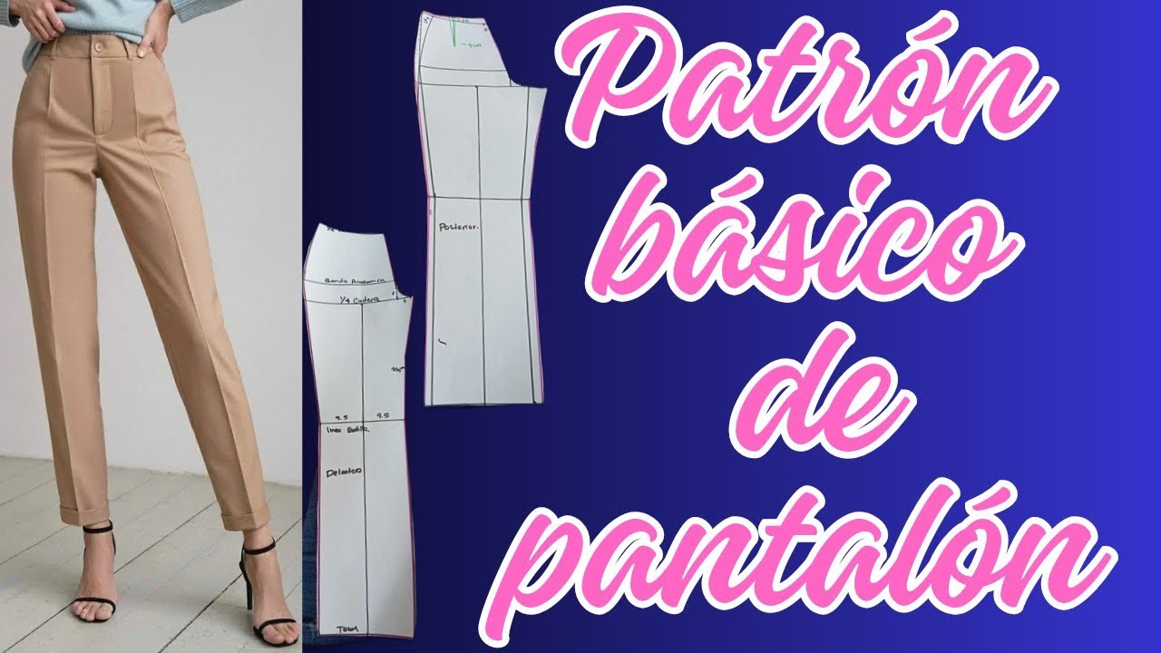 🩷#4 APRENDE A REALIZAR TU PATRÓN BÁSICO DE PANTALÓN./ paso a paso.