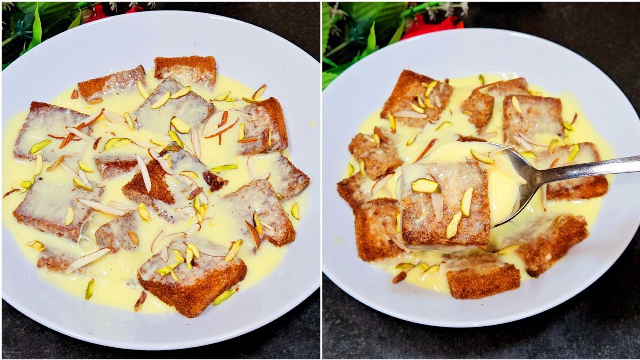 Easy Bread Custard Recipe | Only 10 Mins Dessert