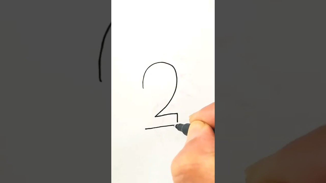 How to Draw Number Two 2D