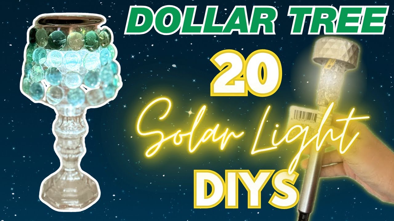 🔆 20 Dollar Tree Solar Light DIYs from The Crafty Vault! Shine Bright this Summer✨