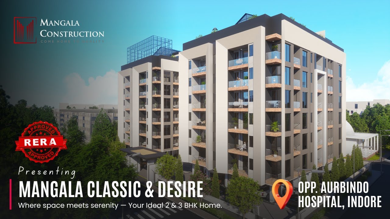 Mangala Classic & Desire Complete Walkthrough | Flats in Indore | Near Aurbindo Hospital