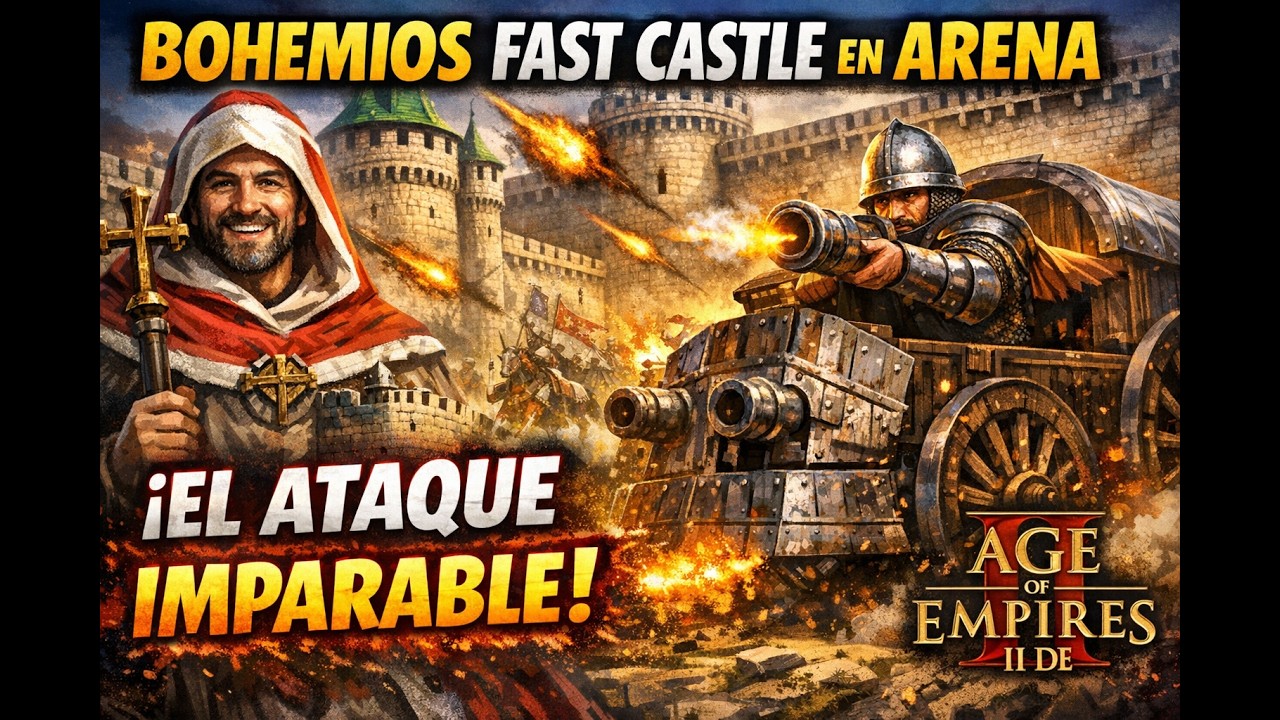 Age Of Empires 2 Multiplayer Gameplay Partida Ranked 1v1 Mapa Arena jugando a ganar con Bohemios