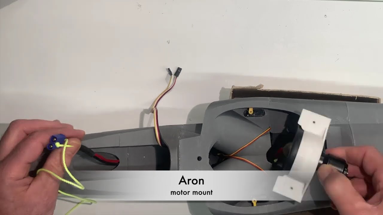 Typ Aron jet: motor mount, 3d printed airplane, ColorFabb LW-PLA