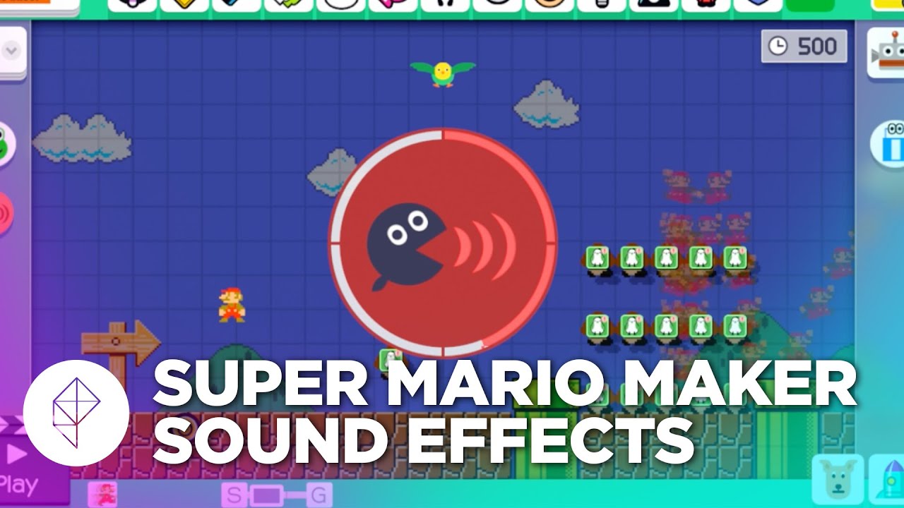 Super Mario Maker: Custom Sound Effects Gameplay