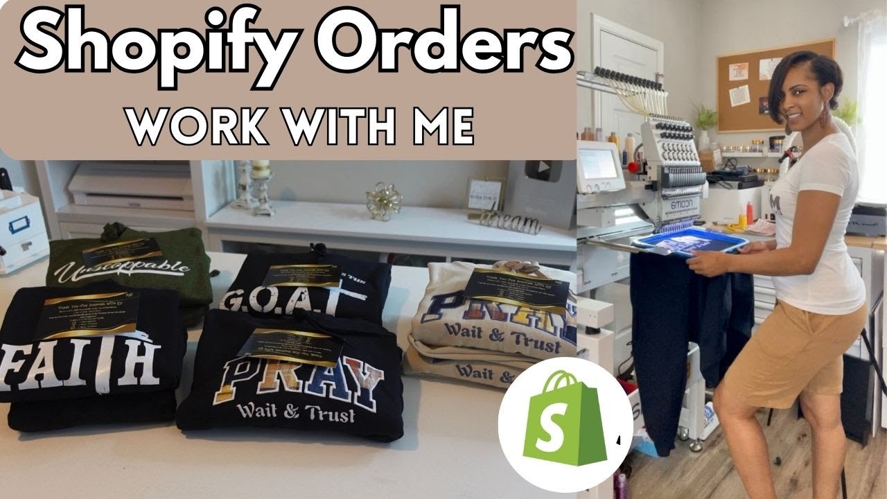 Work With Me Processing my Shopify Orders | My New Popular Applique Hoodie