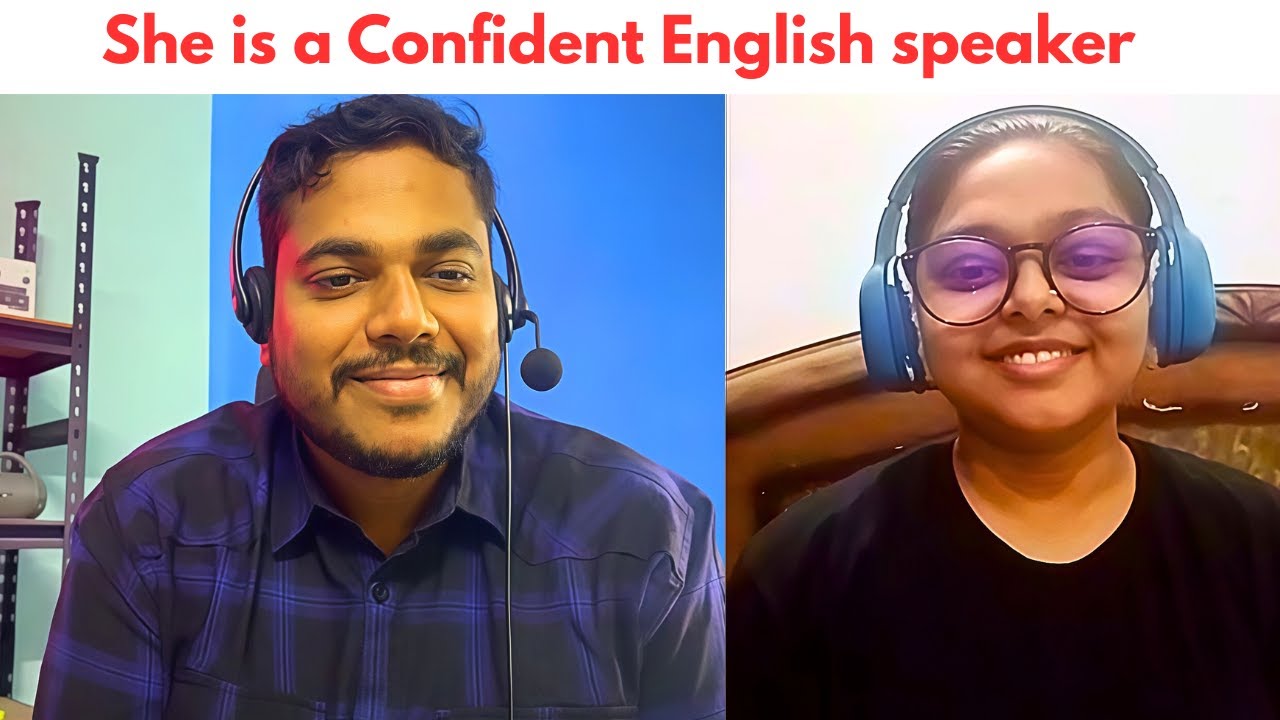 She is a Confident English speaker