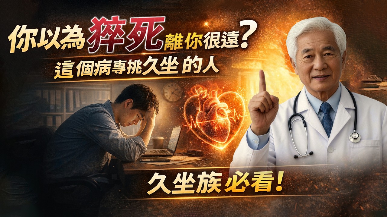 你以為猝死離你很遠？這個病專挑久坐的人