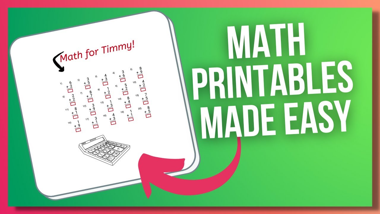 You Asked! Math Worksheet Generator vs Kidz Math Printables