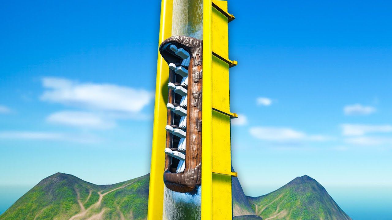 THE VERTICAL LOG FLUME!! (Planet Coaster Mods)