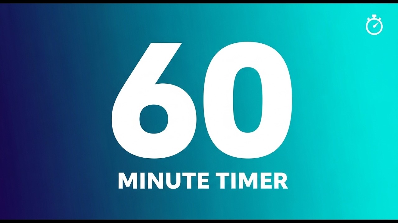 60 Minute Study Timer ⏱️ 1 Hour Deep Focus Session with Lofi Music | No Ads