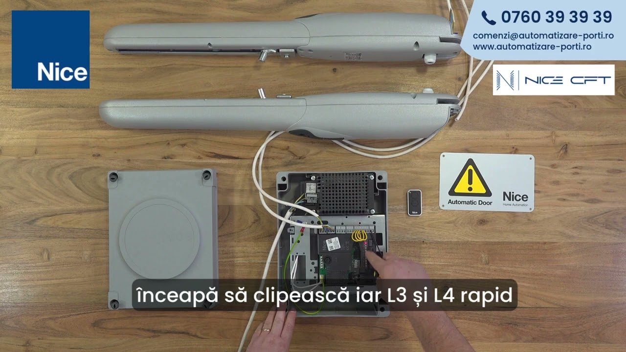 Programare automatizare poarta batanta Nice Wingo2024KIT