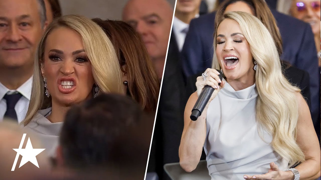 Carrie Underwood SINGS A Cappella At Donald Trump Inauguration After Music FAILS