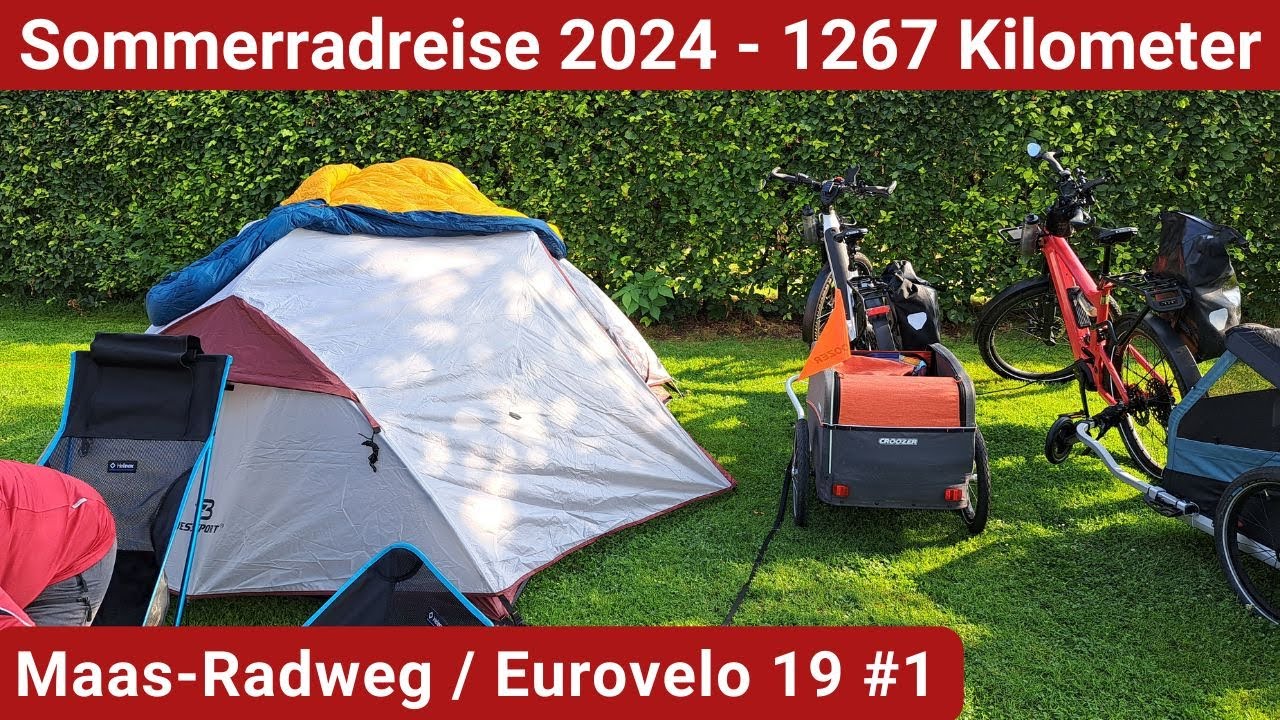 Maasroute / Eurovelo 19 - Sommerradreise 2024, Tag 1