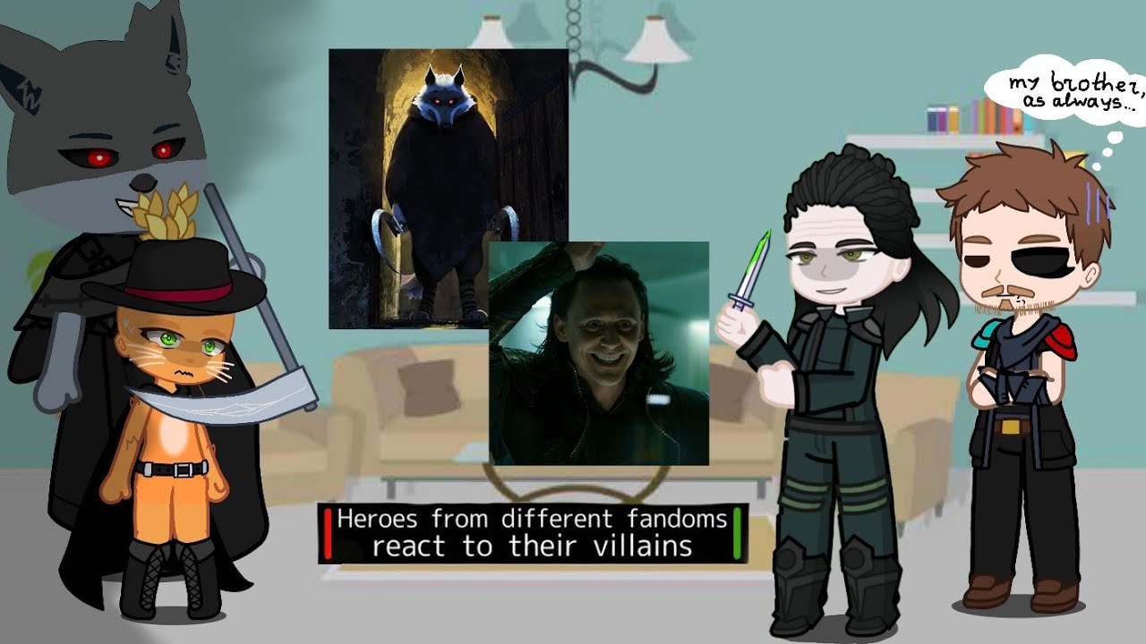 Heroes react to their villains ☆ |Loki| and |Death (Wolf)| 4/? ♡