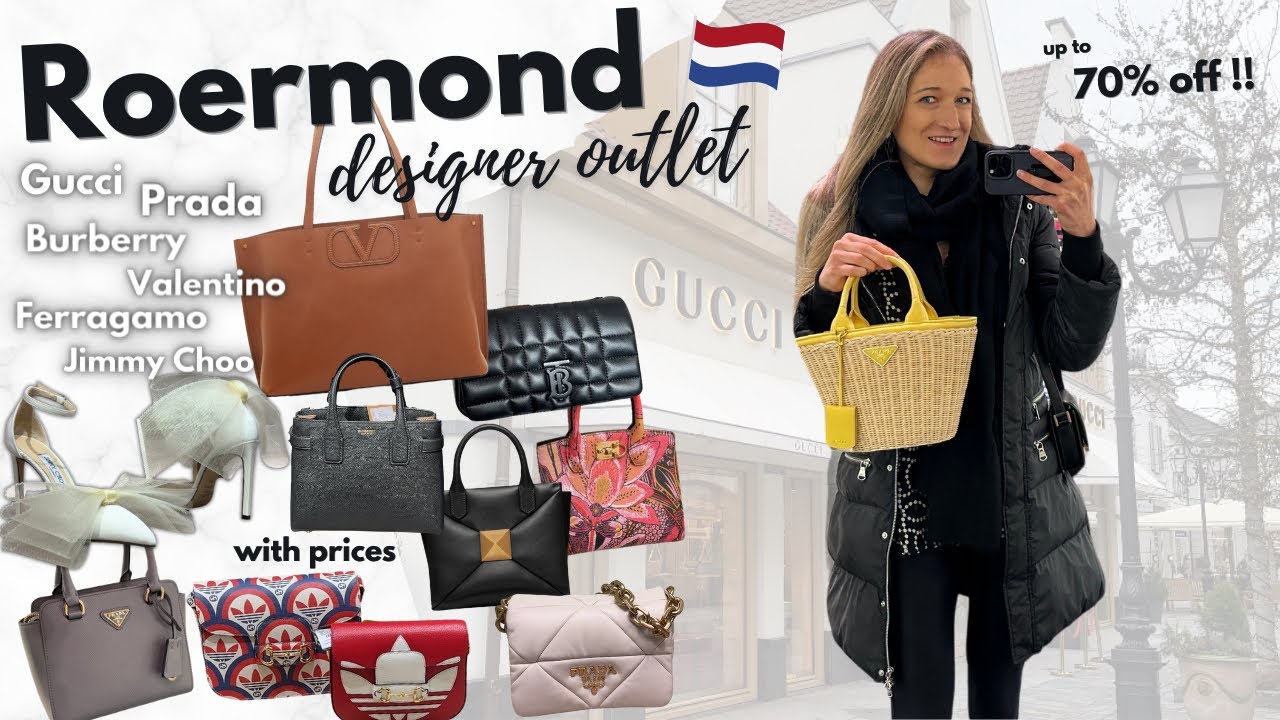 70% off🔥 GUCCI, PRADA, FERRAGAMO, BURBERRY, VERSACE - Roermond outlet shopping vlog | Lesley Adina