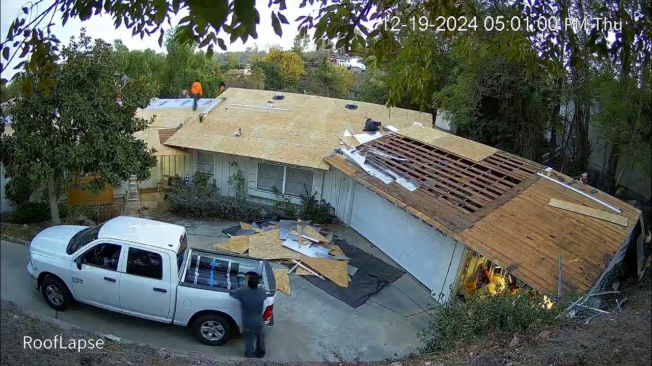 Roof Construction Time Lapse, 12/17 - 12/21/2024