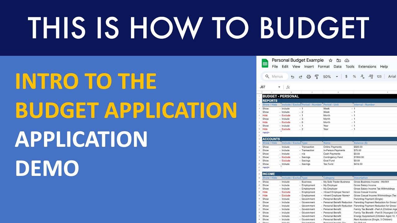 Introduction To The Budget Application - Application Demo
