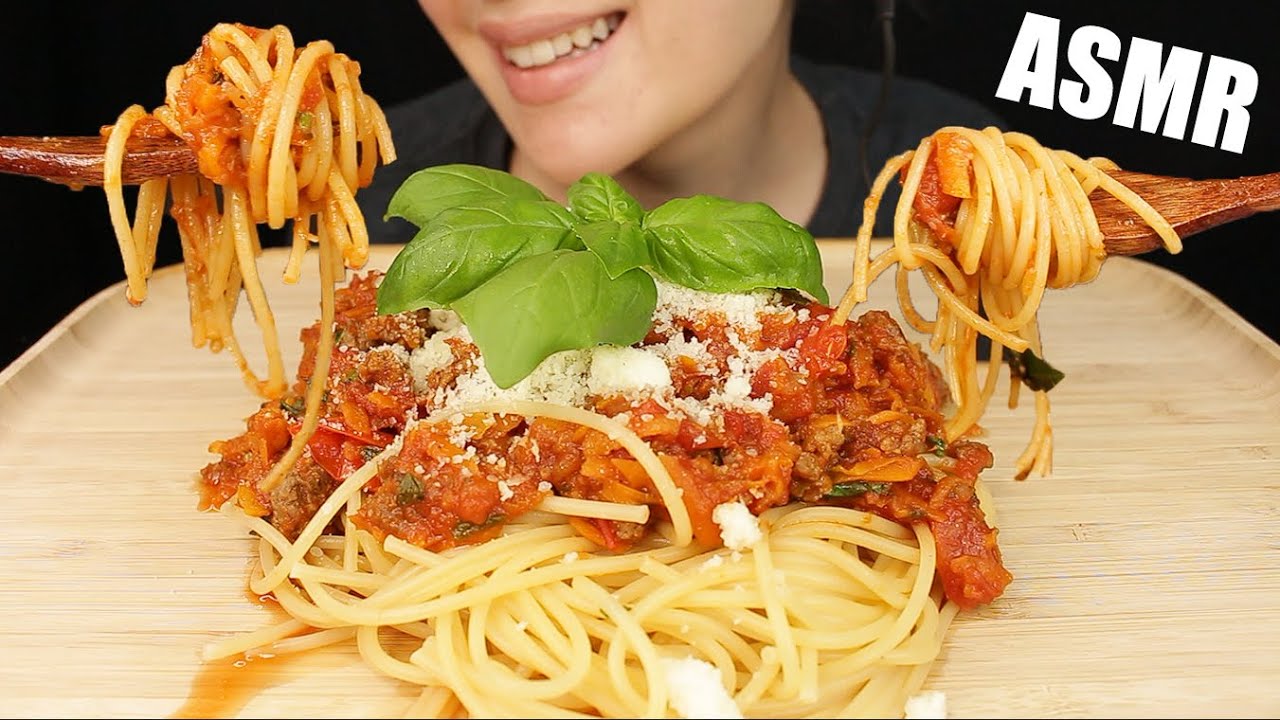 ASMR PASTA SPAGHETTI w/ MEATSAUCE BOLOGNESE NOODLES MUKBANG EATING SOUNDS No Talking 먹방 Kasmia ASMR