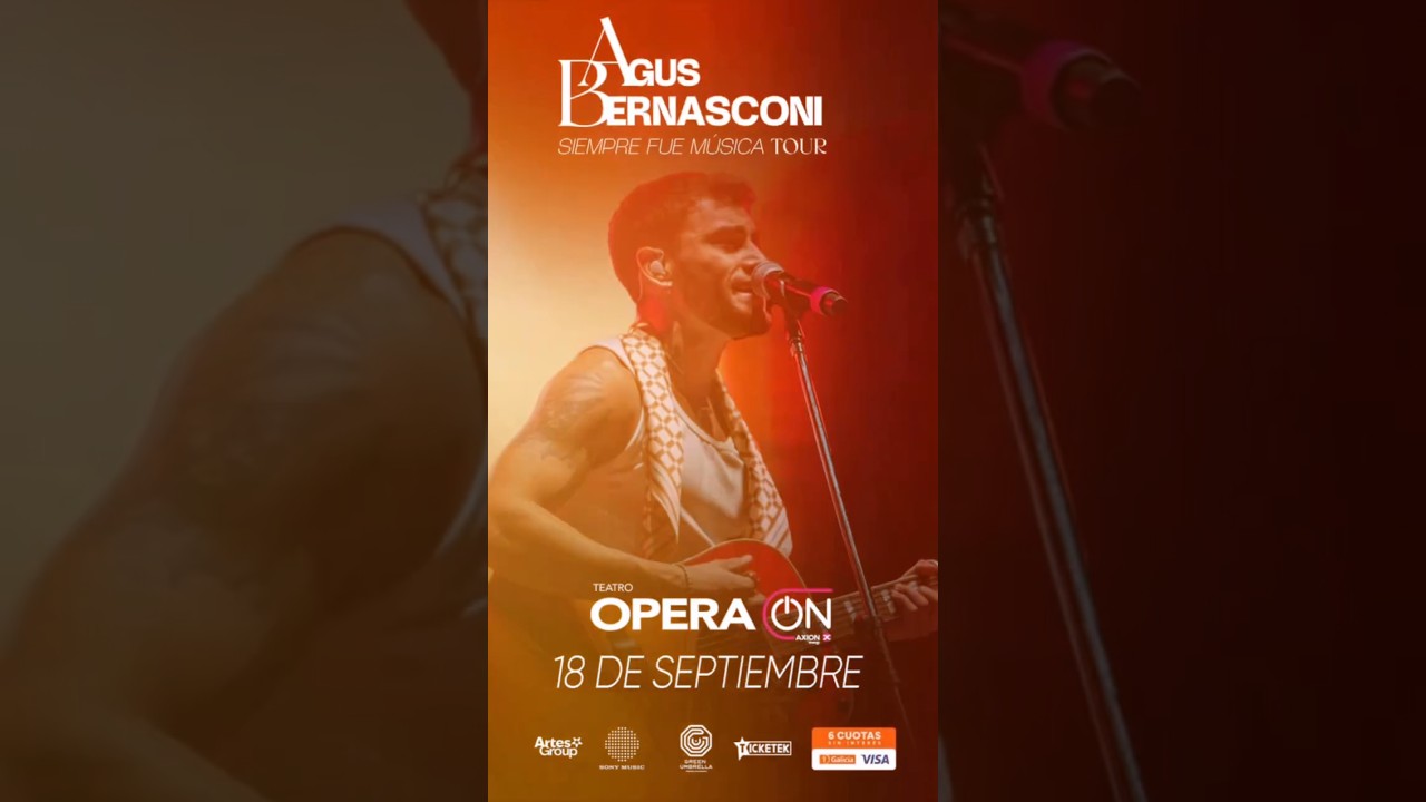 Agus Bernasconi!! 18/09/26 entradas a la venta por Ticketek 🙌🏻🎉 #musica #show #agusbernasconi