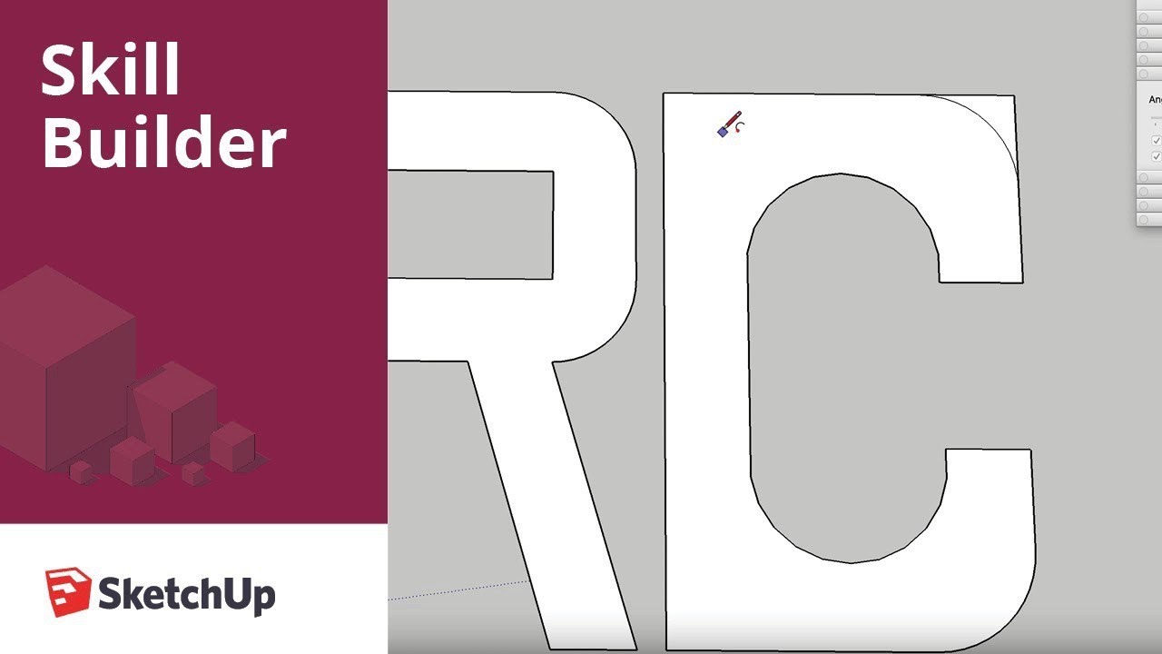Using the Arc Tool to Create Arcs in SketchUp — Skill Builder