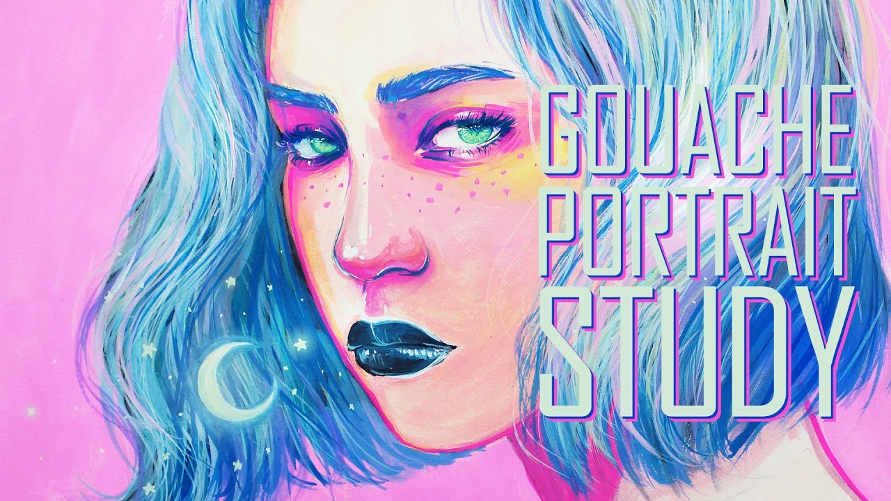 Portrait Study with Gouache