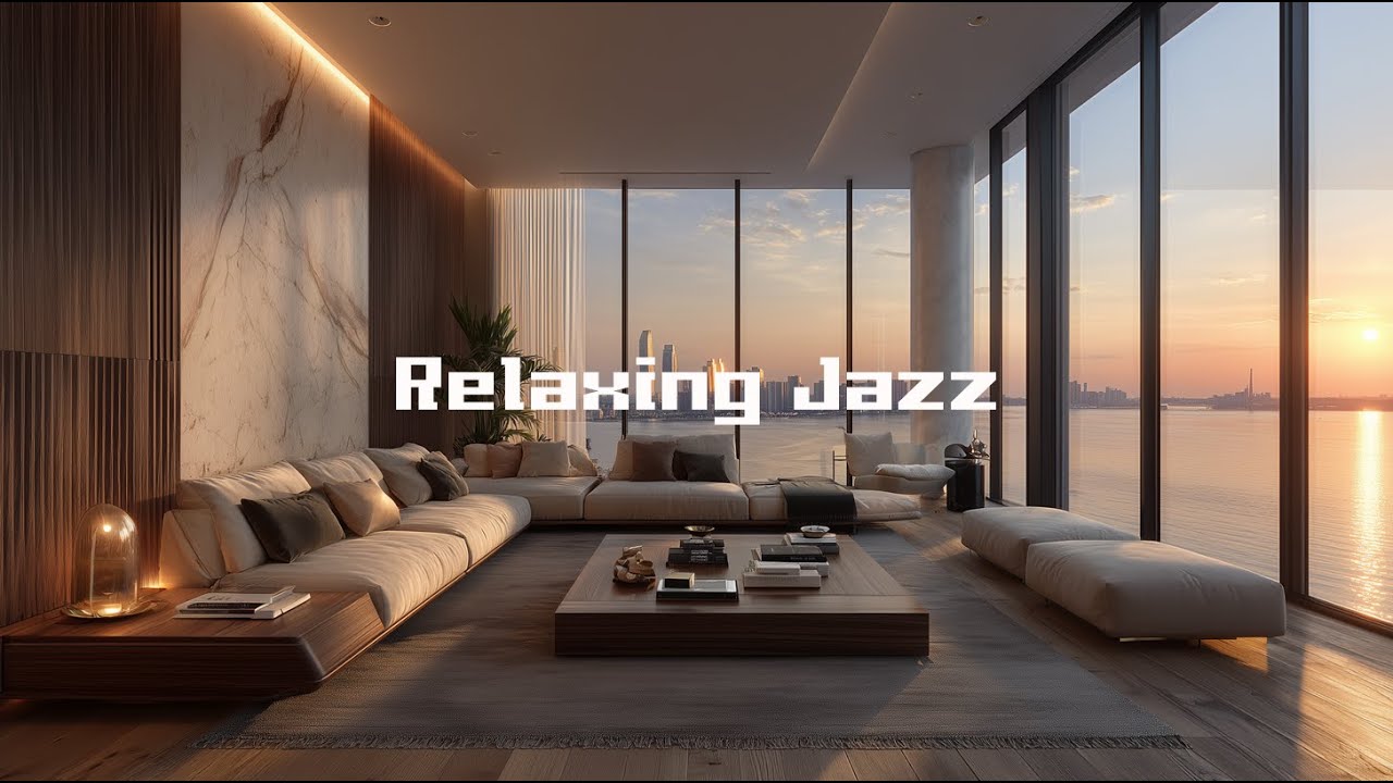 4K Relaxing Jazz at Sunset 🌅 Luxury Chill Jazz for Stress Relief & Evening Relax | Long Play