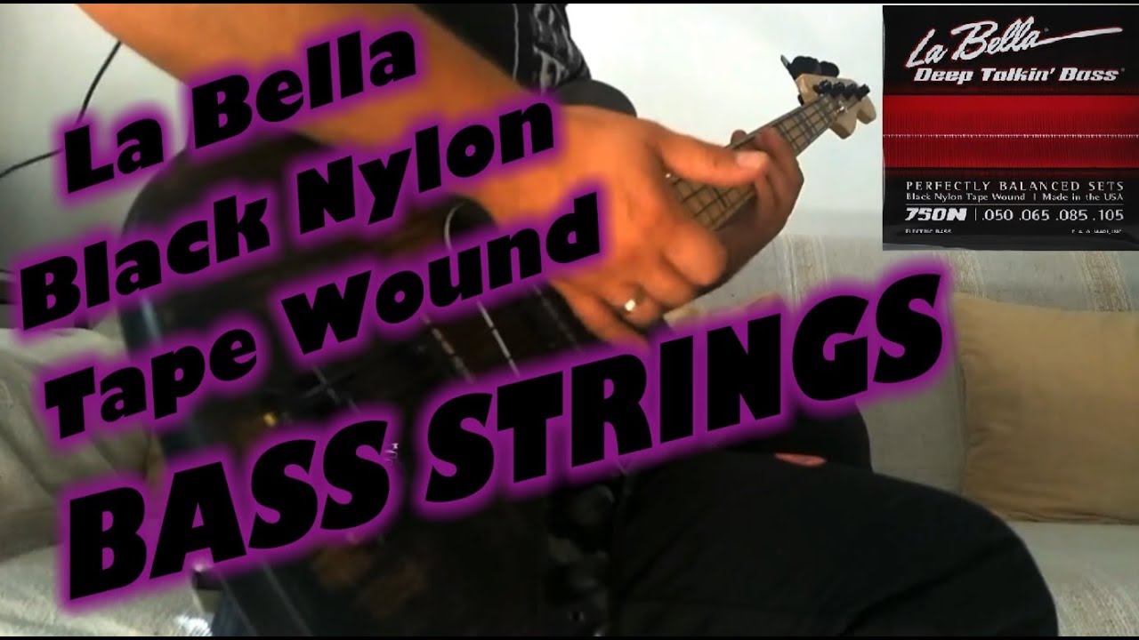 La Bella Black Nylon Tape Wound Bass Strings