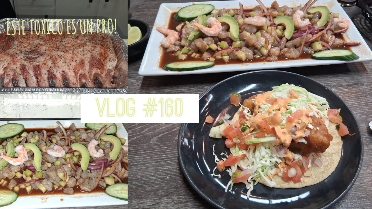 COSTILLAS DE PUERCO HECHAS POR EL CHEF TOXICO + CEVICHE DE AGUACHILE ROJO + 😋 ESTOS NIÑOS QUEDARON E