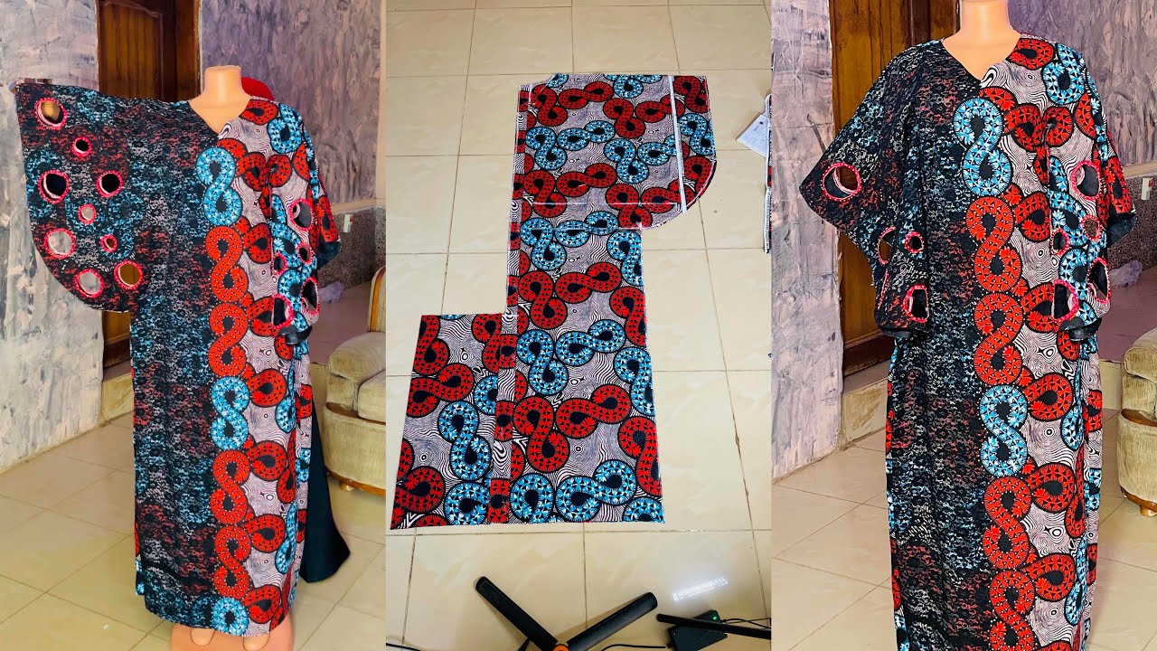 How to draft and cut cowl boubou