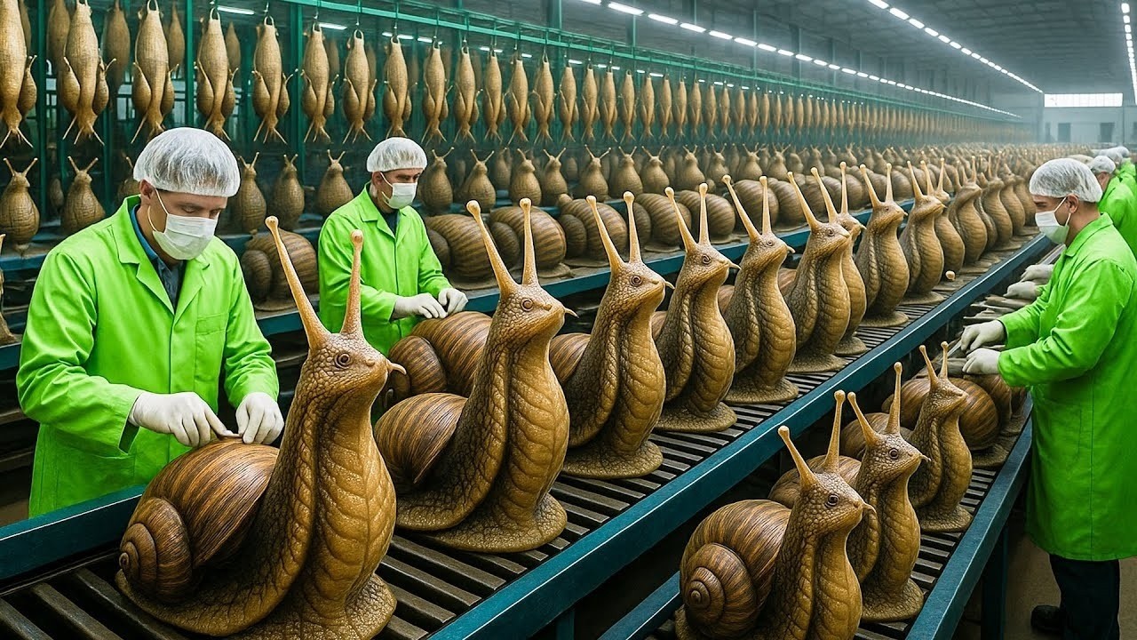 Inside the Largest Snail-Essence Factory!!!From Snail Farm to Luxury Skin Essence (Full Process)
