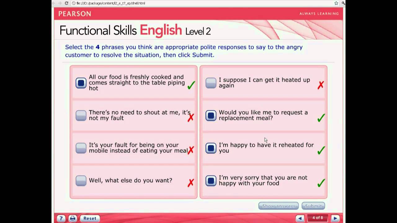 Functional Skills Teaching and Learning Disks - English Level 2 from Pearson