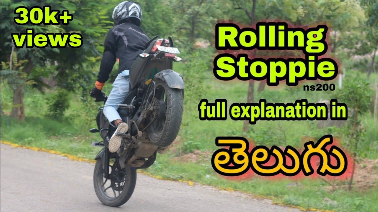 How to do Rolling Stoppie? | In Telugu | Ns200 | Varun Thota