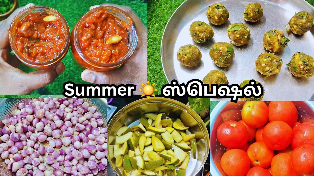 Easy Summer Cooking Prep | Tomato Thokku & Vadagam Making in Tamil